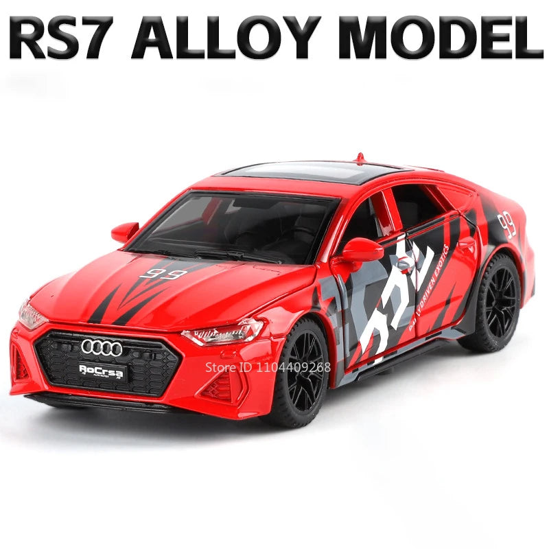 Scale 1:32 RS7 Electroplating Q8 Sports Car Model