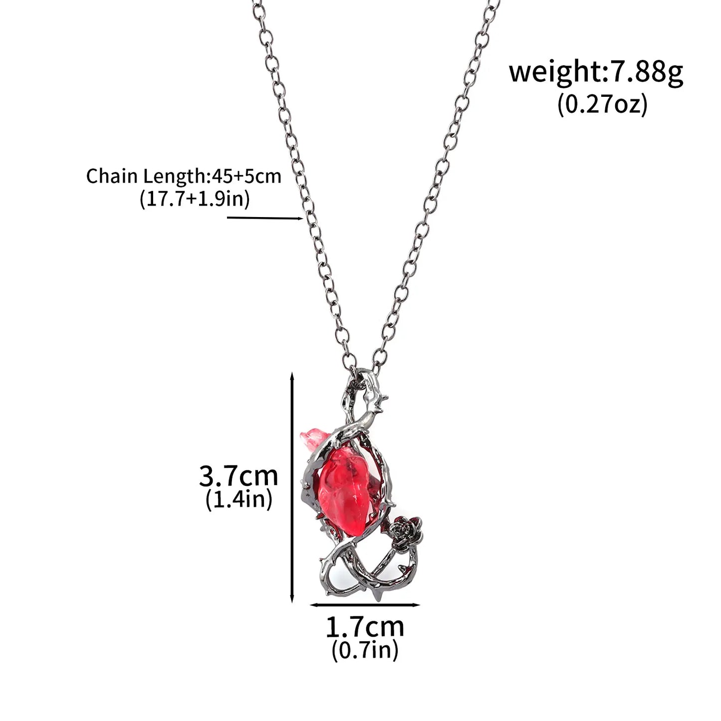 Gothic Rose Thorn Necklace