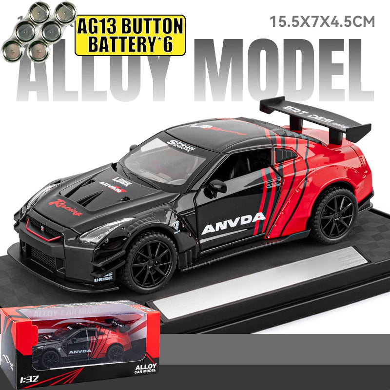 JDM 1:32 Nissan GTR R35 Skyline Ares Alloy Metal Diecast Model