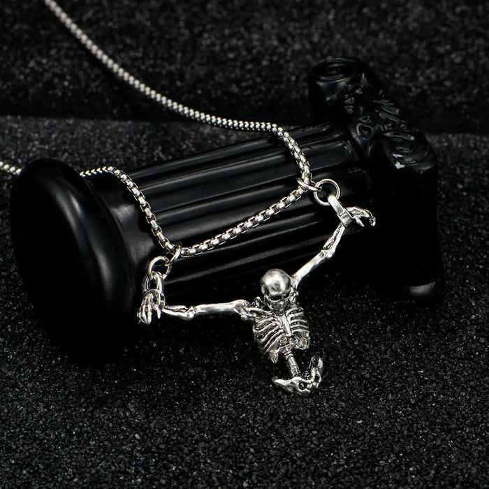 A Fashionable and Creative New Halloween Punk Style Skull Necklace Halloween Gift
