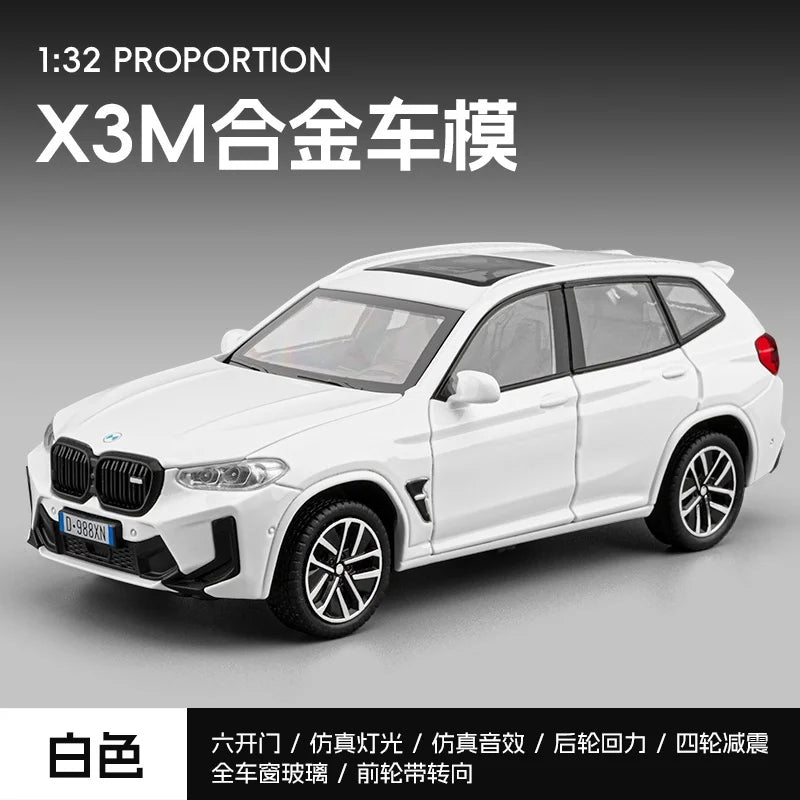 1:32 BMW M4 Coupe X5 XM X3M SUV M8 Supercar Alloy Metal Diecast Model