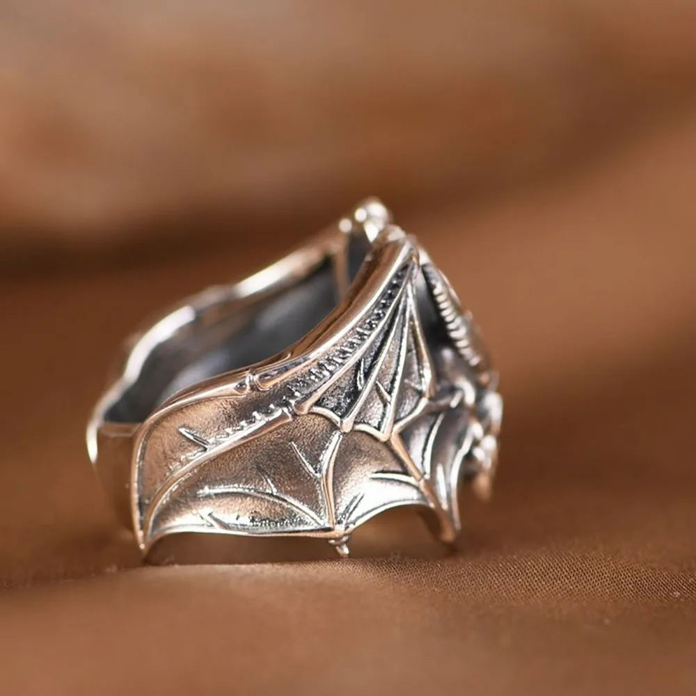Skull Bat Adjustable Ring