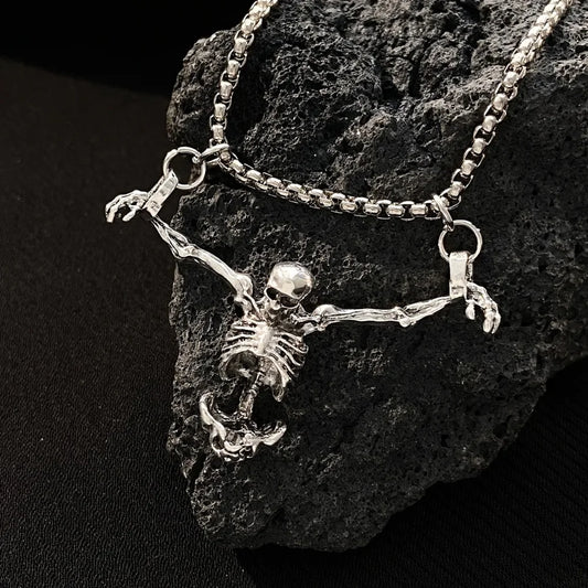 Hip Hop Punk Style Punished Man Skull