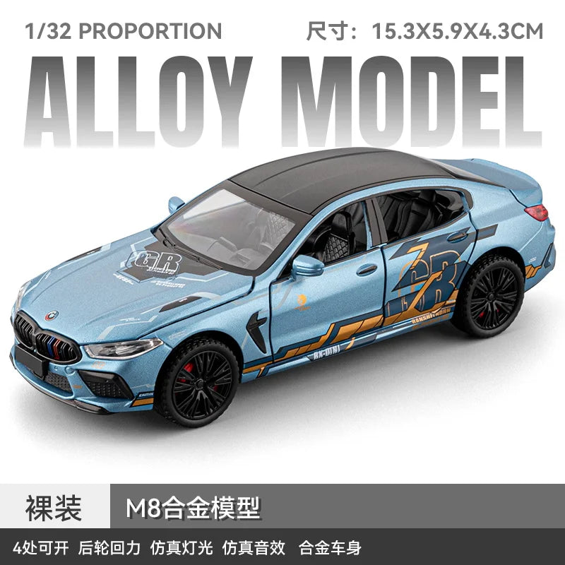1:32 BMW M4 Coupe X5 XM X3M SUV M8 Supercar Alloy Metal Diecast Model