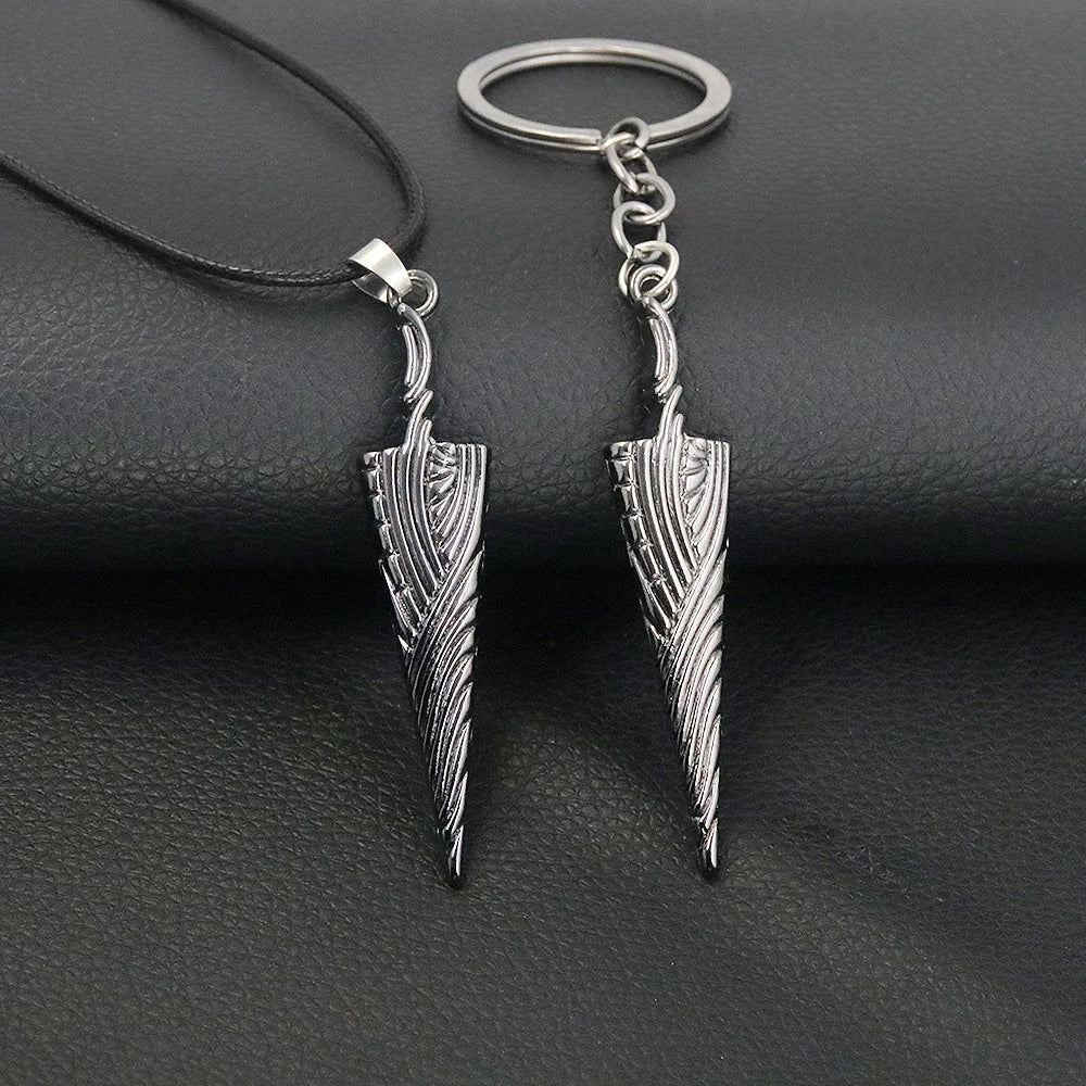 Game Hollow Knight Bone Nail Logo Keychain