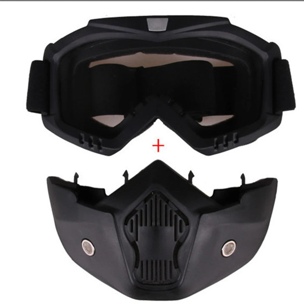 Protective Motorcycle Face Mask Removable Full Face