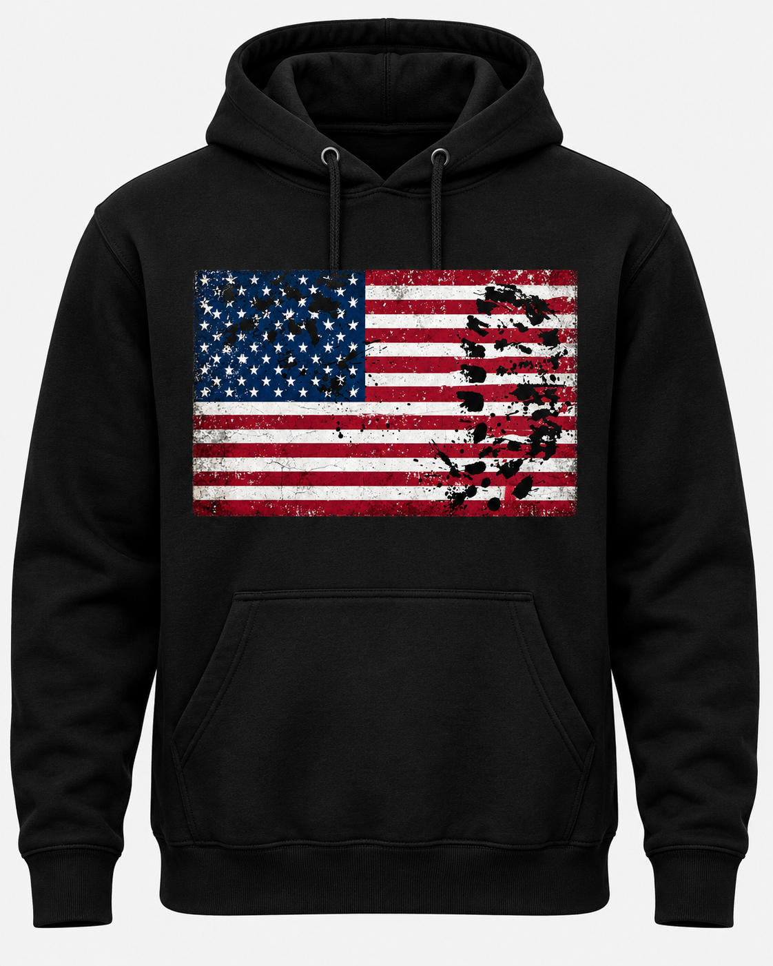 American Grunge Flag Hoodie