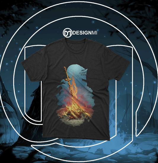 dark souls knight black t-shirt
