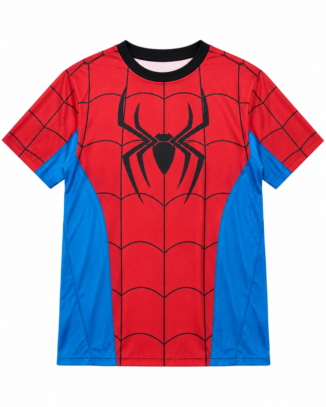 Spider-Man Classic Red and Blue Full Print T-Shirt – Front