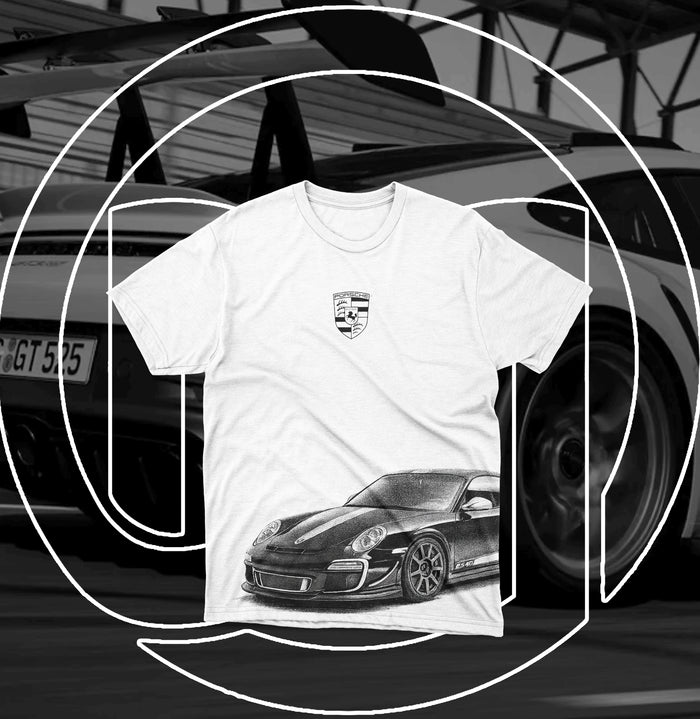 porsche 911 GT3 RS 4 white t-shirt