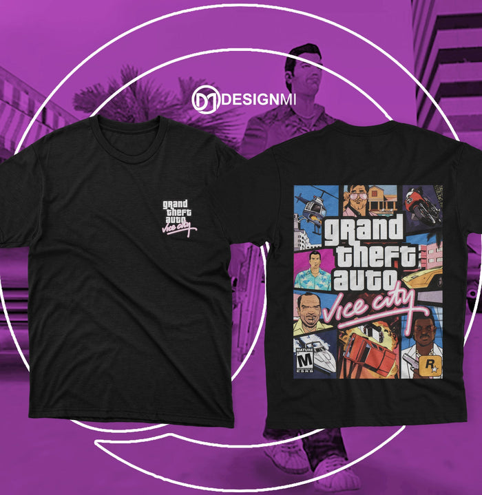gta vice city  black t-shirt