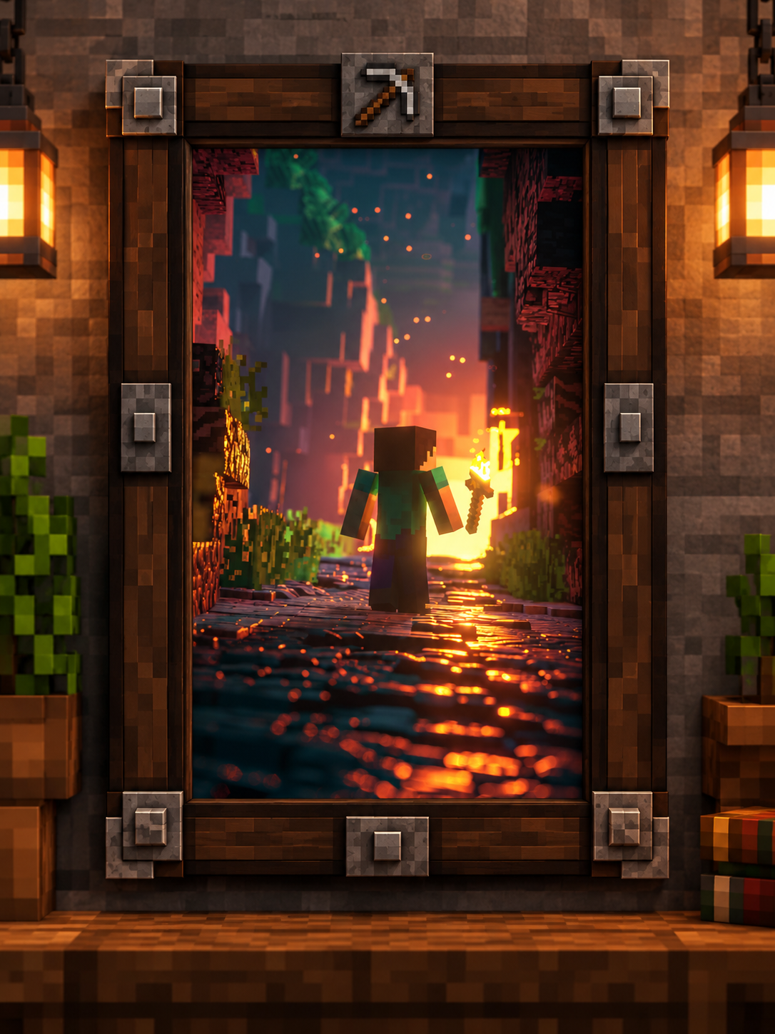 Minecraft Adventure Gaming Frame – 30×40 cm