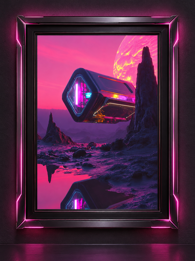 Neon Space Gaming Frame – 30×40 cm