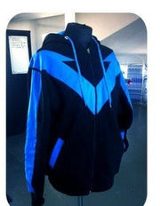 Nightwing zipped hoodie angled view