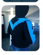 Nightwing zipped hoodie back view