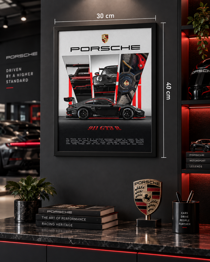 Porsche 911 GT3 R Motorsport Frame – 30×40 cm