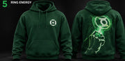 Ring Energy Green Lantern hoodie front and back design