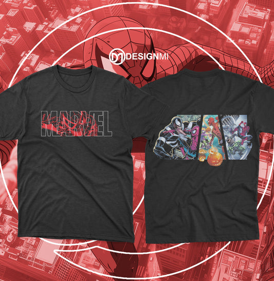 spider man  black t-shirt