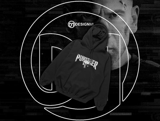 the punicher logo black hoodie