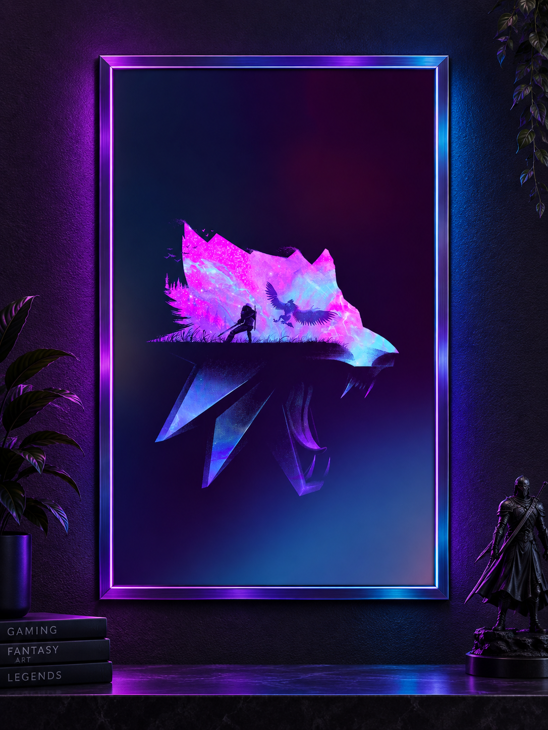 Fantasy Wolf Gaming Frame – 30×40 cm