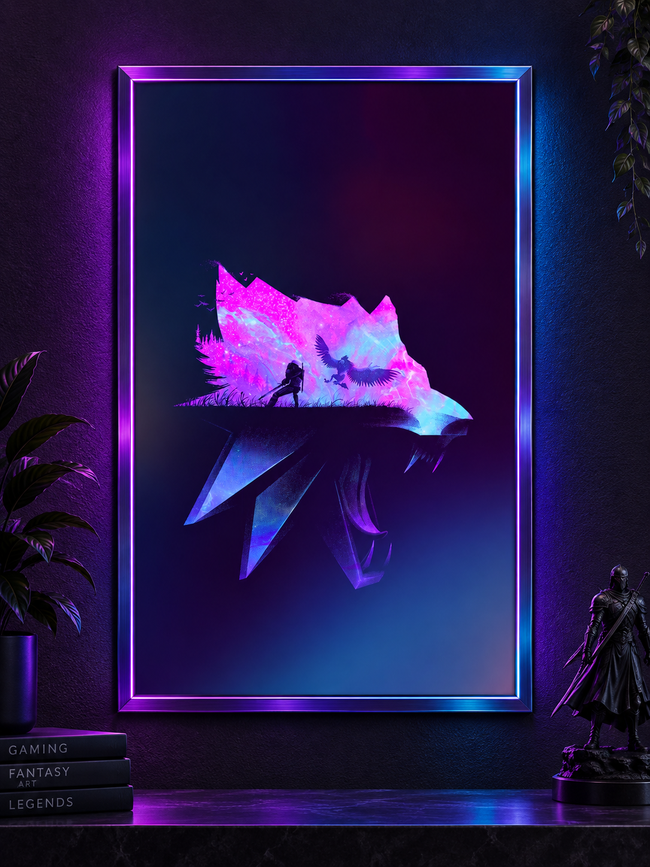 Fantasy Wolf Gaming Frame – 30×40 cm