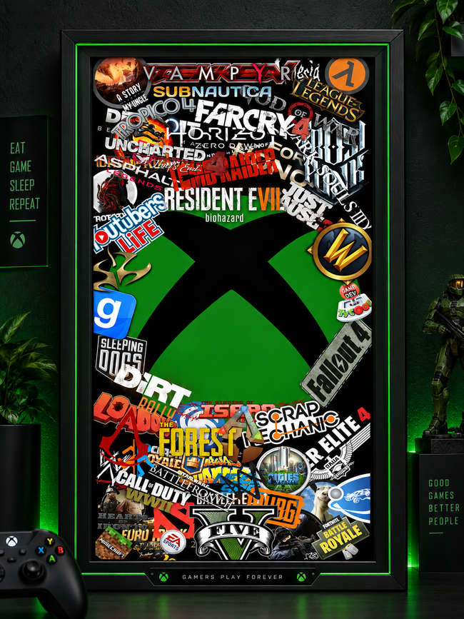 Xbox Games Collage Frame – 30×40 cm